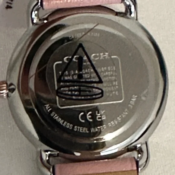 Coach Pink Leather Strap Watch - Picture 8 of 10